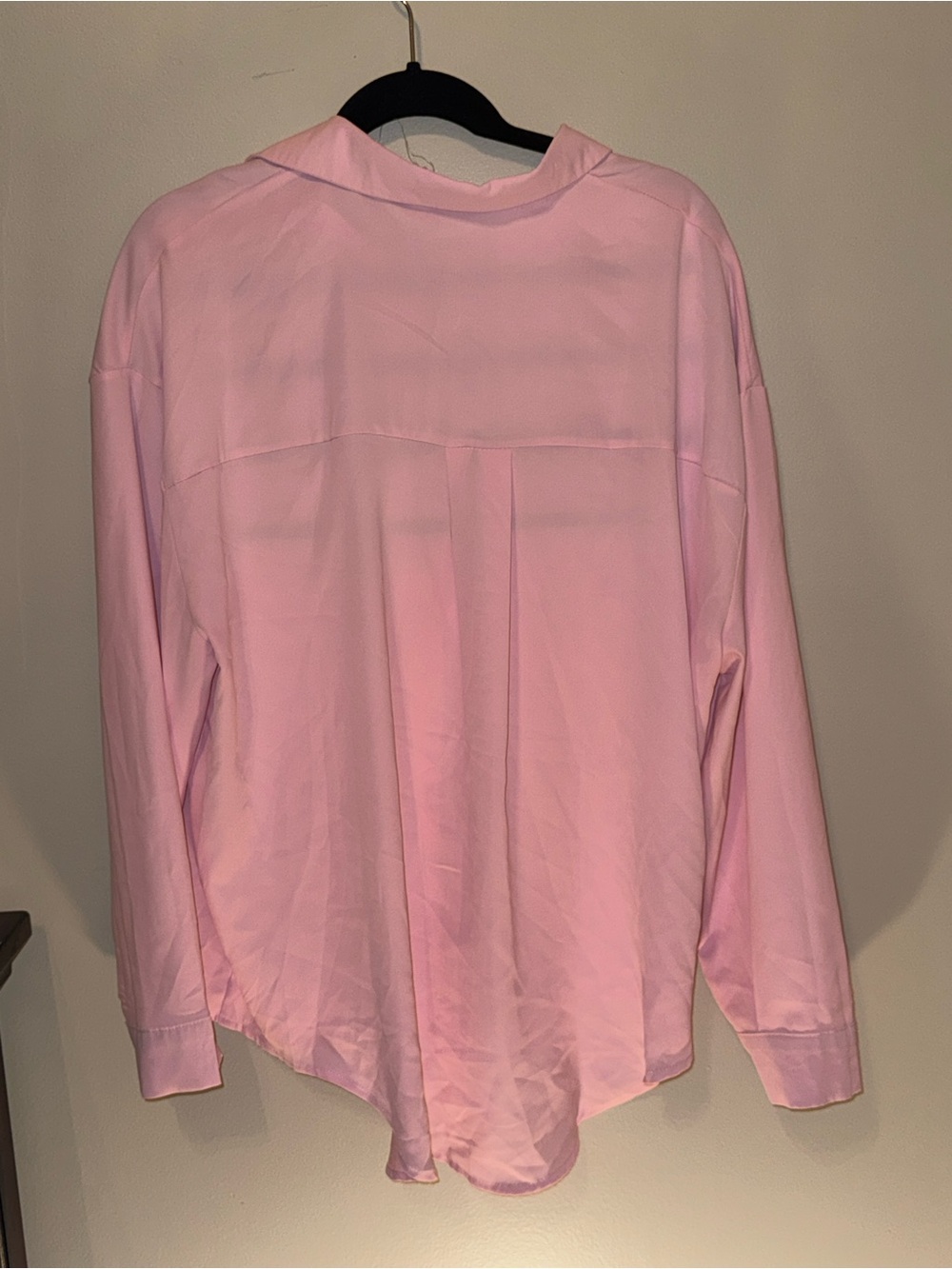 Relaxed Fit Light Pink Women's Button-Down Shirt - Picture 2 of 3